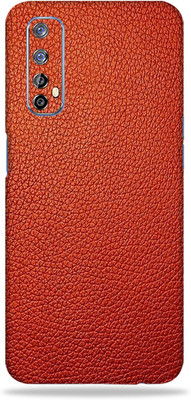 LAMHA Realme 7 Mobile Skin(Ultra Super Red Leather With High Matte Finish.)