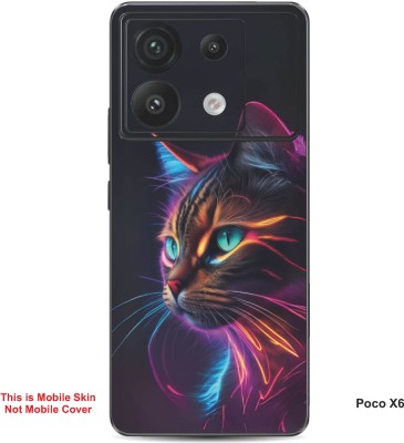 VYBE The Smart Choice Poco X6 Lion Embossed Mobile Skin(Yellow & Black 1)