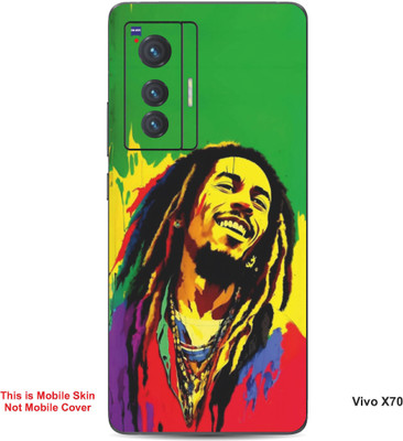 VYBE The Smart Choice Vivo X70 Art Embossed Mobile Skin(Medium Green 12)