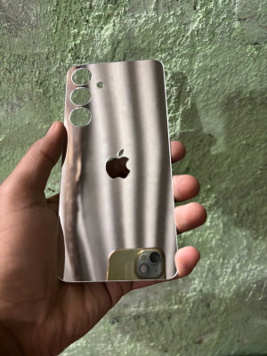 TWUAOP SAMSUNG GALAXY S24 PLUS 5G MIRROR BACK PANNEL ACRYLIC SHEET APPLE Mobile Skin(Silver)