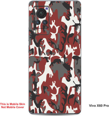 VYBE The Smart Choice Vivo X60 Pro Camouflage Embossed Mobile Skin(Sanguine Brown 11)
