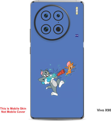 VYBE The Smart Choice Vivo X90 Tom & Jerry Embossed Mobile Skin(Glaucous B14)