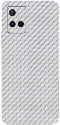 TJ CREATION Vivo Y21G Mobile Skin(Ultra Super Silver Carbon Fiber Skin With High Matte Finish.)