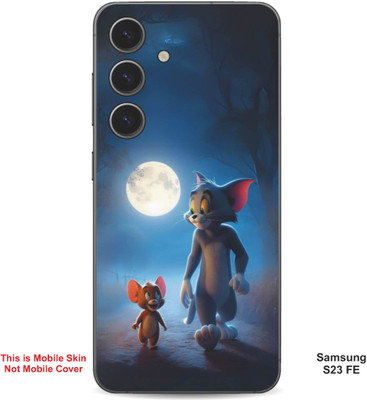 VYBE The Smart Choice Samsung S23 FE Tom & Jerry Embossed Mobile Skin(Dark Slate Grey 10)