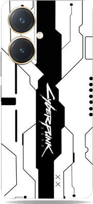SkinoMania Vivo y27 Mobile Skin(Simple-White-Cyber B&W Mobile Skin)