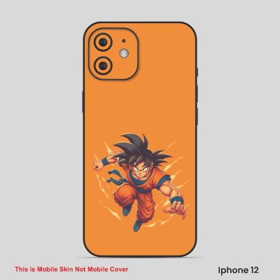 VYBE The Smart Choice iPhone 12 Goku Embossed Mobile Skin(Mid Grey 21)