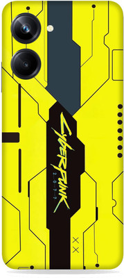 SkinoMania Realme 10 pro (5G) Mobile Skin(B&W Simple Yellow Cyberpunk)