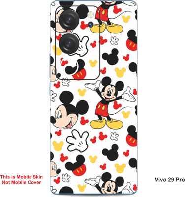 VYBE The Smart Choice Vivo 29 Pro Mickey Mouse Embossed Mobile Skin(Milk White, Black B2)