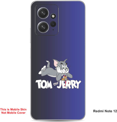 VYBE The Smart Choice Redmi Note 12 Tom & Jerry Embossed Mobile Skin(Mulled Wine A1)