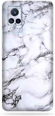 TJ CREATION Vivo V21 5g, vivo v21 5g, vivo v 21 Mobile Skin(Ultra Super Milky White Marble Skin With High Matte Finish., Mobile Skin (Back+Side+Camera))