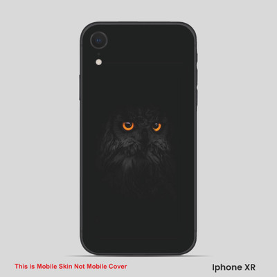 VYBE The Smart Choice iPhone XR Owl Embossed Mobile Skin(Black Carrot Orange)