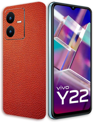 BugguSkin VIVO Y22 Mobile Skin(Ultra Super Red Leather Skin With High Matte Finish.)