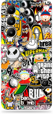 SkinoMania vivo t3 5g Ultra Premium Vinyl Mobile Skin (Multicolor) Mobile Skin(Sticker-Bombing)