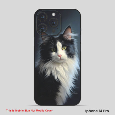 VYBE The Smart Choice iPhone 14 Pro Cat Embossed Mobile Skin(Mineral Grey 6)