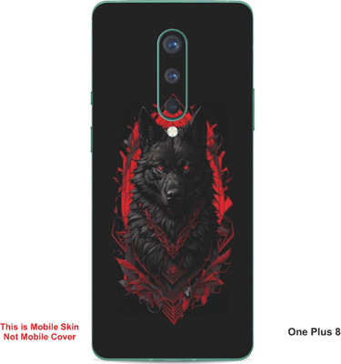 VYBE The Smart Choice One Plus 8 Wolf Embossed Mobile Skin(Flush Mahogay 23)