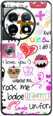 FCS OnePlus 11 5G Printed Back Skin: Writing Mobile Skin(Writing Skin)