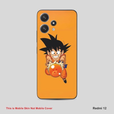 VYBE The Smart Choice Redmi 12 Goku Mobile Skin Mobile Skin(Deep Saffron A17)