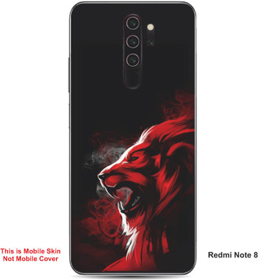 VYBE The Smart Choice Redmi Note 8 Wolf Embossed Mobile Skin(Red & Black 15)