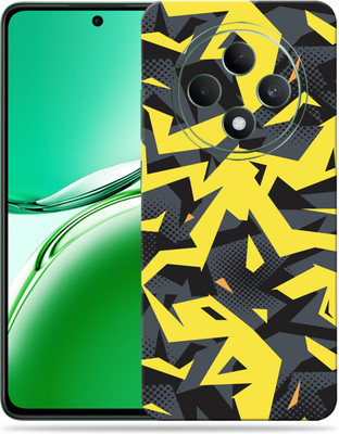 WeCre8 Skin's OPPO F27 5G Ultra Premium Vinyl Mobile Skin (Multicolor) Mobile Skin(Yellow & Grey Abstract)