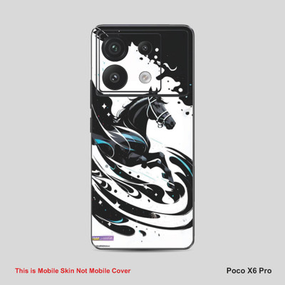 VYBE The Smart Choice Poco X6 Pro Horse Mobile Skin(Ceramic, Black A16)