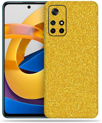 SkinoMania Poco M4 Pro Mobile Skin(Golden-Glitter)