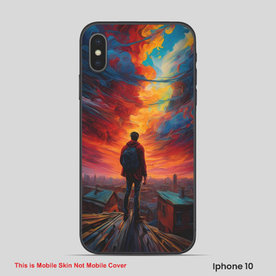 VYBE The Smart Choice iPhone 10 ART Mobile Skin(Multi color SKI C43)