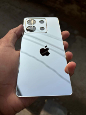 TWUAOP REDMI NOTE 13 PRO 5G MOBILE SKIN MIRROR BACK PANNEL ACRYLIC SHEEL Mobile Skin(Silver)