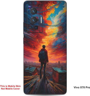 VYBE The Smart Choice Vivo X70 Pro Art Embossed Mobile Skin(Denim 13)