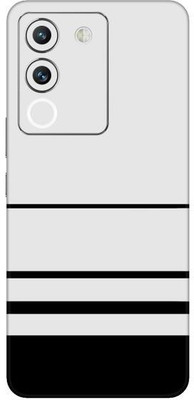 Vcare GadGets Black Strips White Vivo Y200 5G Mobile Skin(Multicolor)