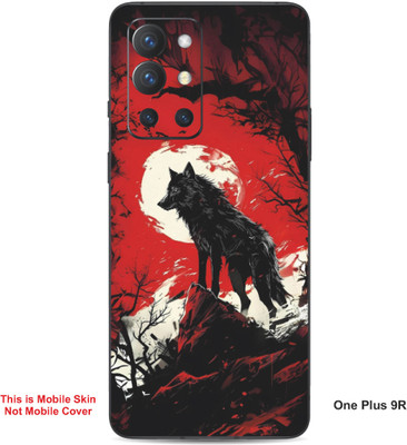 VYBE The Smart Choice One Plus 9R Wolf Embossed Mobile Skin(Persian Red 27)