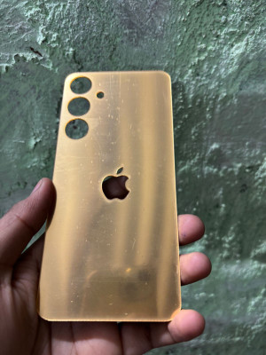 TWUAOP SAMSUNG GALAXY S24 PLUS 5G MIRROR BACK PANNEL ACRYLIC SHEET APPLE Mobile Skin(Gold)