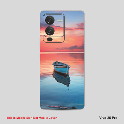VYBE The Smart Choice Vivo V25 Pro Art Mobile Skin Mobile Skin(Peachy Pink, Kashmir Blue A33)