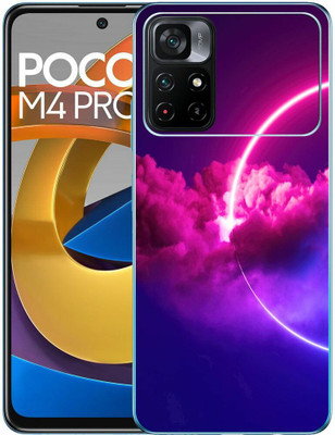 FCS Poco M4 Pro 5G Printed Back skin Mobile Skin(Sky Red Skin)