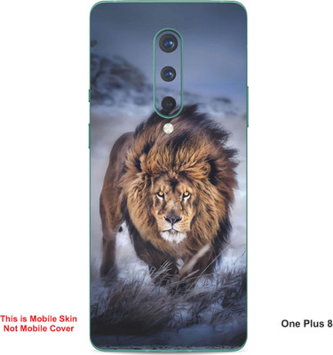 VYBE The Smart Choice One Plus 8 Lion Embossed Mobile Skin(Judge Grey 23)