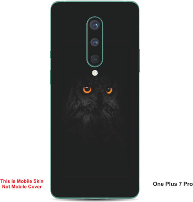 VYBE The Smart Choice One Plus 7 Pro Owl Embossed Mobile Skin(Charcoal Black 22)