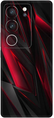 Vcare GadGets Black Red Wave Vivo V29 5G Mobile Skin(Multicolor)