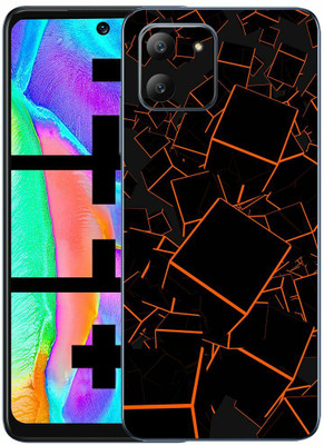 FCS Infinix Hot 11 Printed Back Skin Mobile Skin(Box Orange Skin)