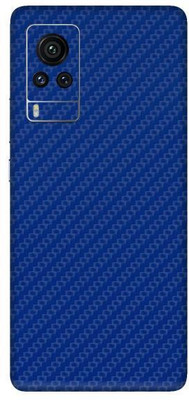 Vcare GadGets Vivo X60 Pro Mobile Skin(Fiber Carbon Blue)