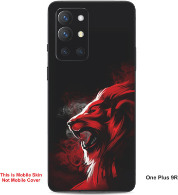 VYBE The Smart Choice One Plus 9R Wolf Embossed Mobile Skin(Red & Black 27)
