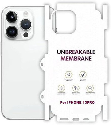 Newmond IPHONE 13 PRO, Full Back Protection Mambrane Mobile Skin(TRANSPERENT, White)