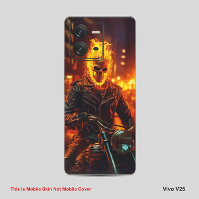 VYBE The Smart Choice Vivo V25 Horror Mobile Skin Mobile Skin(Pinkish Red A35)
