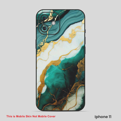 VYBE The Smart Choice iPhone 11 Pattern Mobile Skin(Greenish Blue 1)