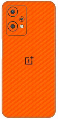 Vcare GadGets One Plus Nord CE 2 Lite 5G Skin Back Side With Camera Protection Mobile Skin(Orange Carbon Fiber)
