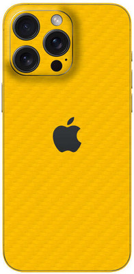 Xskin iphone 15 Pro Max Mobile Skin(Yellow Carbon)