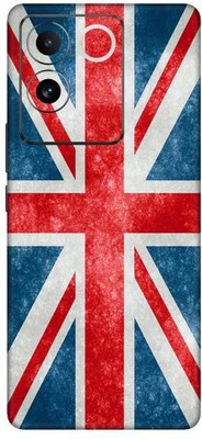 Vcare GadGets Red and White Scatch Strip Vivo T2 Pro 5G Mobile Skin(Multicolor)