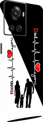 BUGGU OnePlus 10R 5G Mobile Skin(Ultra Super Mom Love Dad Skin With High Mattte Finish.)