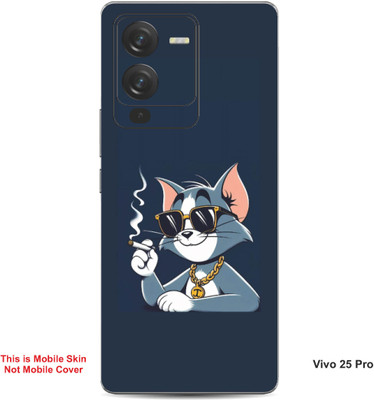 VYBE The Smart Choice Vivo 25 Pro Tom Embossed Mobile Skin(Dark Blue Grey B1)