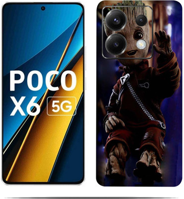 BugguSkin POCO X6 5G Mobile Skin(Ultra Super Wood Design Skin With HiighQuality MatteFinish_thanks)