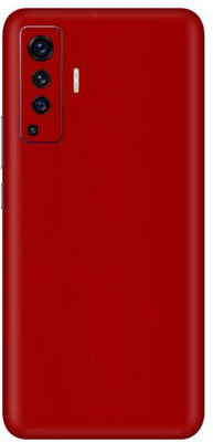 Vcare GadGets Vivo X50 Mobile Skin(Glossy Red)