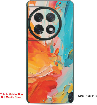 VYBE The Smart Choice One Plus 11R Art Embossed Mobile Skin(Gunmetal A12)
